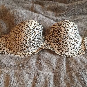 Victorias Secret Cheetah Strapless Bikini Top